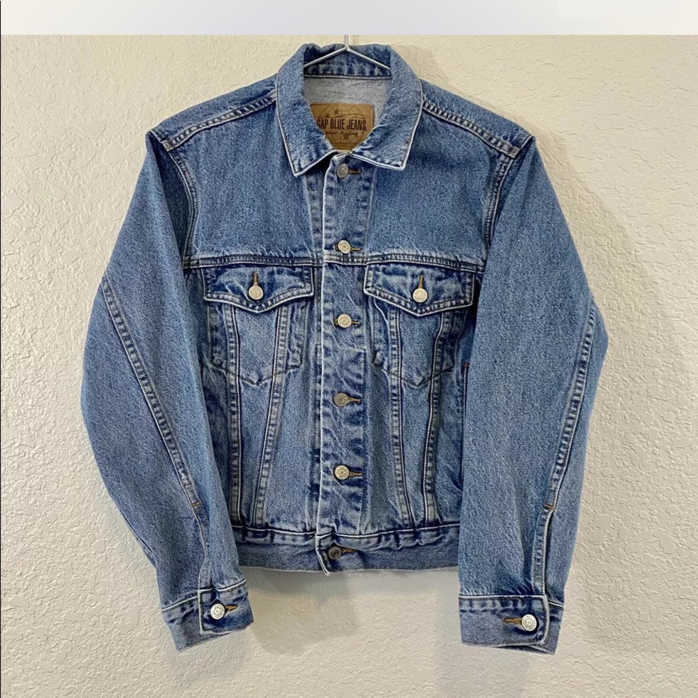 Vtg GAP BLUE JEANS World Standard Denim Jacket Size XS